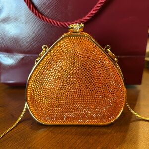 Authentic Judith Lieber minaudiere with coin purse and comb